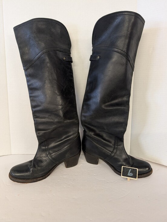 Frye Shoes - Frye Boots Black Leather Knee-High Riding  Women's Sz 6